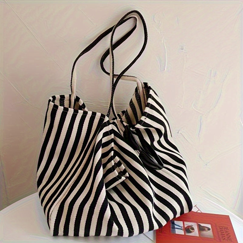 Spacious & Versatile Chic Canvas Tote - Durable & Easy to Clean - Ideal For Work, School Or Day Out