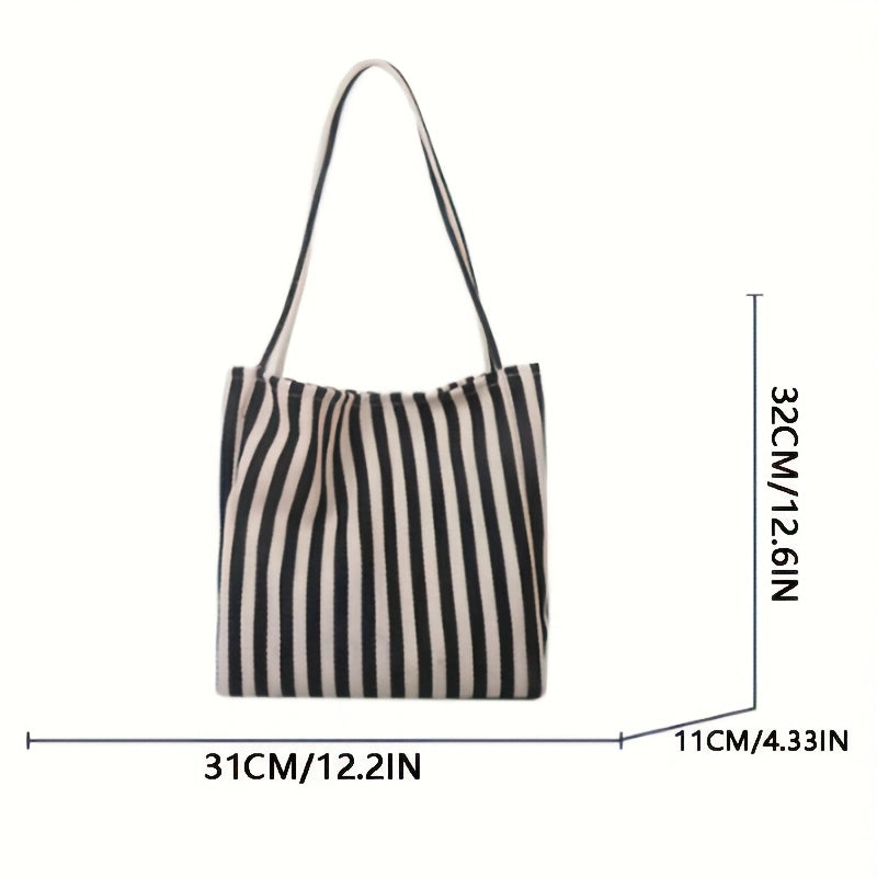 Spacious & Versatile Chic Canvas Tote - Durable & Easy to Clean - Ideal For Work, School Or Day Out