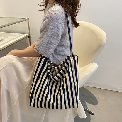 Spacious & Versatile Chic Canvas Tote - Durable & Easy to Clean - Ideal For Work, School Or Day Out