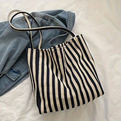 Spacious & Versatile Chic Canvas Tote - Durable & Easy to Clean - Ideal For Work, School Or Day Out
