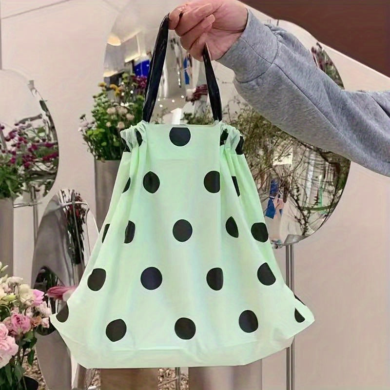 20pcs Black & White Polka Dot Plastic Tote Bags - Waterproof, Durable, Ideal for Shopping, Grocery, and Gift Purposes, Perfect for Takeaway and Clothing Storage, Gift Bags|Stylish Tote Bag|Durable Plastic, Tote Bag