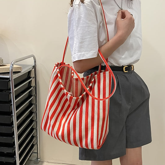 Spacious & Versatile Chic Canvas Tote - Durable & Easy to Clean - Ideal For Work, School Or Day Out