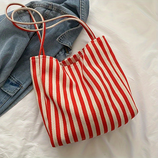 Spacious & Versatile Chic Canvas Tote - Durable & Easy to Clean - Ideal For Work, School Or Day Out
